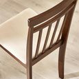 Coast Dining Chair - Set of 2 - Walnut - Cream - Solid Wood and Fabric