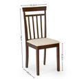 Coast Dining Chair - Set of 2 - Walnut - Cream - Solid Wood and Fabric