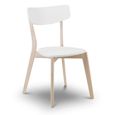 Casa Dining Chair - Set of 2 - White and Natural - Wood