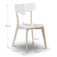 Casa Dining Chair - Set of 2 - White and Natural - Wood