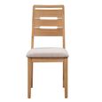 Curve Dining Chair - Set of 2 - Natural and Beige - Oak and Linen Fabric