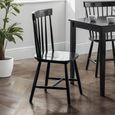 Torino Dining Chair - Set of 4 - Spindle Curved Back - Black - Wood