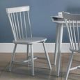 Torino Dining Chair - Set of 4 - Spindle Curved Back - Grey - Wood