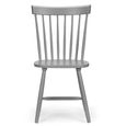 Torino Dining Chair - Set of 4 - Spindle Curved Back - Grey - Wood