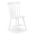 Torino Dining Chair - Set of 4 - Spindle Curved Back - White - Wood