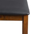 Hanover Dining Chair - Set of 2 - Ladder Back - Brown and Black - Dark Oak and Faux Leather