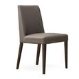 Jupiter Dining Chair - Set of 2 - Grey and Brown - Faux Leather and Wooden