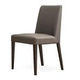 Jupiter Dining Chair - Set of 2 - Grey and Brown - Faux Leather and Wooden