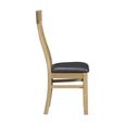 Treviso Dining Chair - Set of 2 - Slatted Back - Oak and Faux Leather
