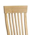 Treviso Dining Chair - Set of 2 - Slatted Back - Oak and Faux Leather