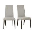 Montecarlo Dining Chair - Set of 2 - Grey and Black - Fabric and Wooden