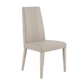 Claire Dining Chair - Set of 2 - High Back - Faux Leather and Pearl Line Eco Veneer High Gloss