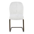 Solara Cantilever Dining Chair - Set of 2 - Sand Blasted - Fabric and Metal