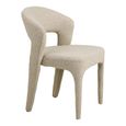 Belmont Dining Chair - Set of 2 - Curved Back - Cream Boucle - Fabric