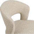 Belmont Dining Chair - Set of 2 - Curved Back - Cream Boucle - Fabric