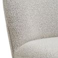 Lana Swivel Dining Chair - Set of 2 - Cream and Grey - Fabric and Metal