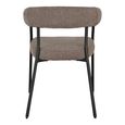 Trivio Dining Armchair - Set of 2 - Curved Back - Brown and Black - Fabric and Metal