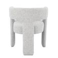 Aurelia Dining Armchair - Curved Back - Light Grey - Fabric