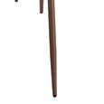 Turin Dining Chair - Set of 2 - Curved Back - Latte and Walnut - Fabric and Wood