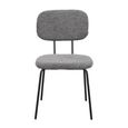 Radius Dining Chair - Set of 2 - Dark Grey and Black - Fabric