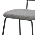 Radius Dining Chair - Set of 2 - Dark Grey and Black - Fabric