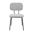 Radius Dining Chair - Set of 2 - Light Grey and Black - Fabric