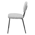 Radius Dining Chair - Set of 2 - Light Grey and Black - Fabric