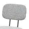 Radius Dining Chair - Set of 2 - Light Grey and Black - Fabric