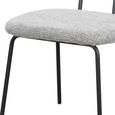 Radius Dining Chair - Set of 2 - Light Grey and Black - Fabric