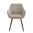 Luca Dining Armchair - Set of 2 - Beige - Boucle Fabric