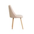Kylo Dining Chair - Set of 2 - Beige - Fabric and Oak