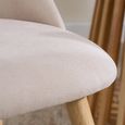 Kylo Dining Chair - Set of 2 - Beige - Fabric and Oak