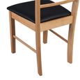 Clearance - Hanover Dining Chair - Set of 2 - Ladder Back - Natural and Black - Light Oak and Faux Leather - FSS17526