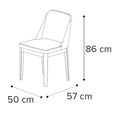 Fidia Italian Dining Chair - Cream Velvet - Fabric and Wood
