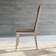 Fidia Italian Dining Chair - High Back - Cream - Faux Leather and Wood