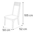 Fidia Italian Dining Chair - High Back - Cream - Faux Leather and Wood
