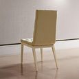 Ambra Italian Dining Chair - Button Tufted - High Back - Sand Birch
