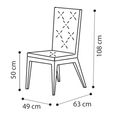 Ambra Italian Dining Chair - Button Tufted - High Back - Sand Birch