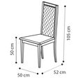 Ambra Italian Dining Chair - Rombi - High Back - Sand Birch