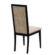 Krystal Italian Dining Chair - High Back - Beige and Black - Fabric and Wooden