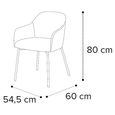Zenith Italian Dining Armchair - Beige and Black - Faux Leather