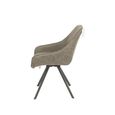 Bali Swivel Dining Chair - Set of 2 - Grey and Black - Fabric