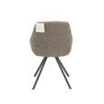Bali Swivel Dining Chair - Set of 2 - Grey and Black - Fabric