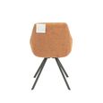 Bali Swivel Dining Chair - Set of 2 - Tan and Black - Fabric