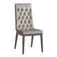 Volare Italian Dining Chair - Capitonne - Venetian Grey - Fabric