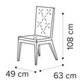 Volare Italian Dining Chair - Capitonne - Venetian Grey - Fabric