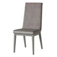 Volare Italian Dining Chair - Flute Stripe - Venetian Grey - Fabric