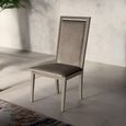 Volare Italian Dining Chair - Roma Stripe - Venetian Grey - Fabric