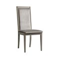 Volare Italian Dining Chair - Roma Stripe - Venetian Grey - Fabric