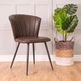 2 x Amalfi Dining Chairs Chestnut Vintage Leather thumbnail